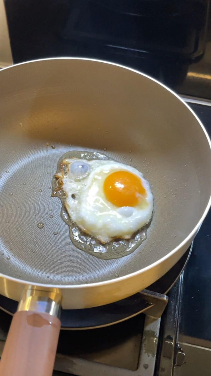 Sunny side up, just like my mood this morning 
#GoodMorningVibes #BreakfastTime #SunnySideUp #MorningEnergy #SimpleJoys #CookingMood #FreshStart #MorningRoutine