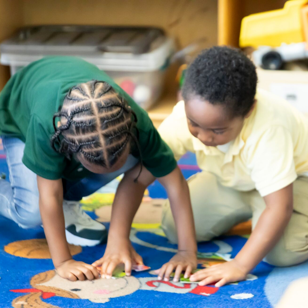 Puzzles are a fun way for the LPTM boys to practice their hand-eye coordination and observation skills! They're a particularly big hit with the Treehouse and Rising Kings classes, which are made up of boys from ages 3-5.