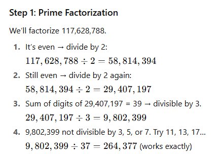 themechanicalh1's tweet image. FYI don’t rely on AI for math problems. ChatGPT couldn’t give me an accurate list of divisors. #AIerrors