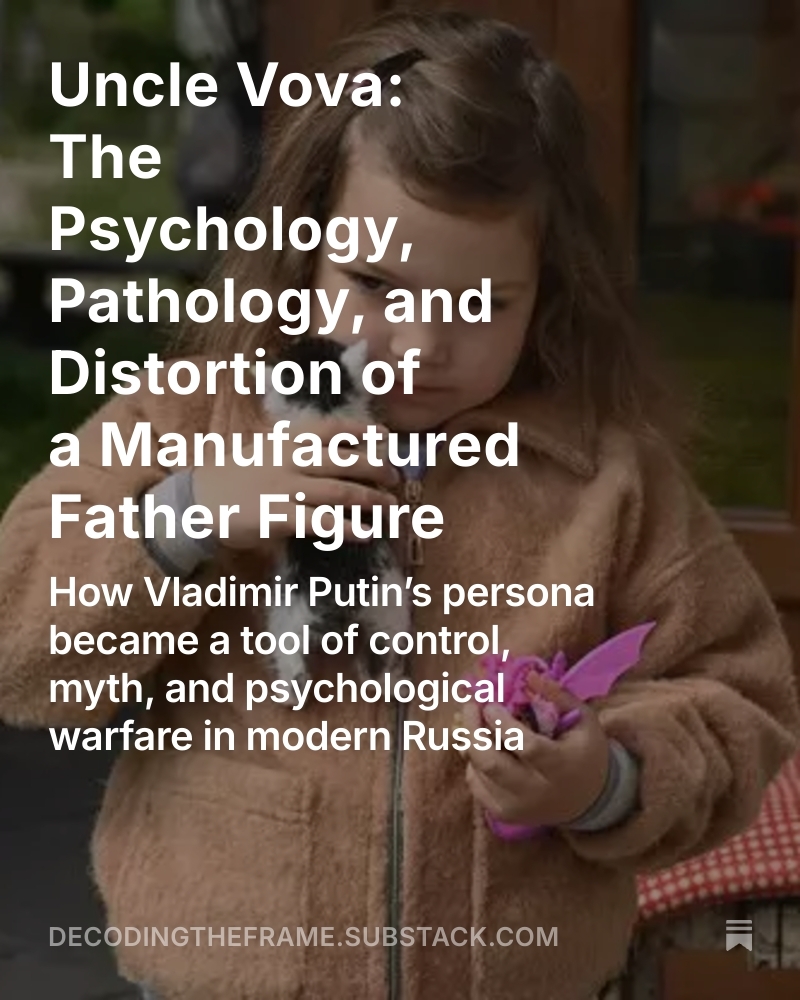 Decoding_Time's tweet image. "In Russia, the nickname “Uncle Vova” (Дядя Вова) is more than a term of endearment—it is a state-sanctioned myth. It evokes familiarity, paternalism, and trust. But beneath the surface, it is a carefully engineered psychological construct designed to obscure authoritarianism…