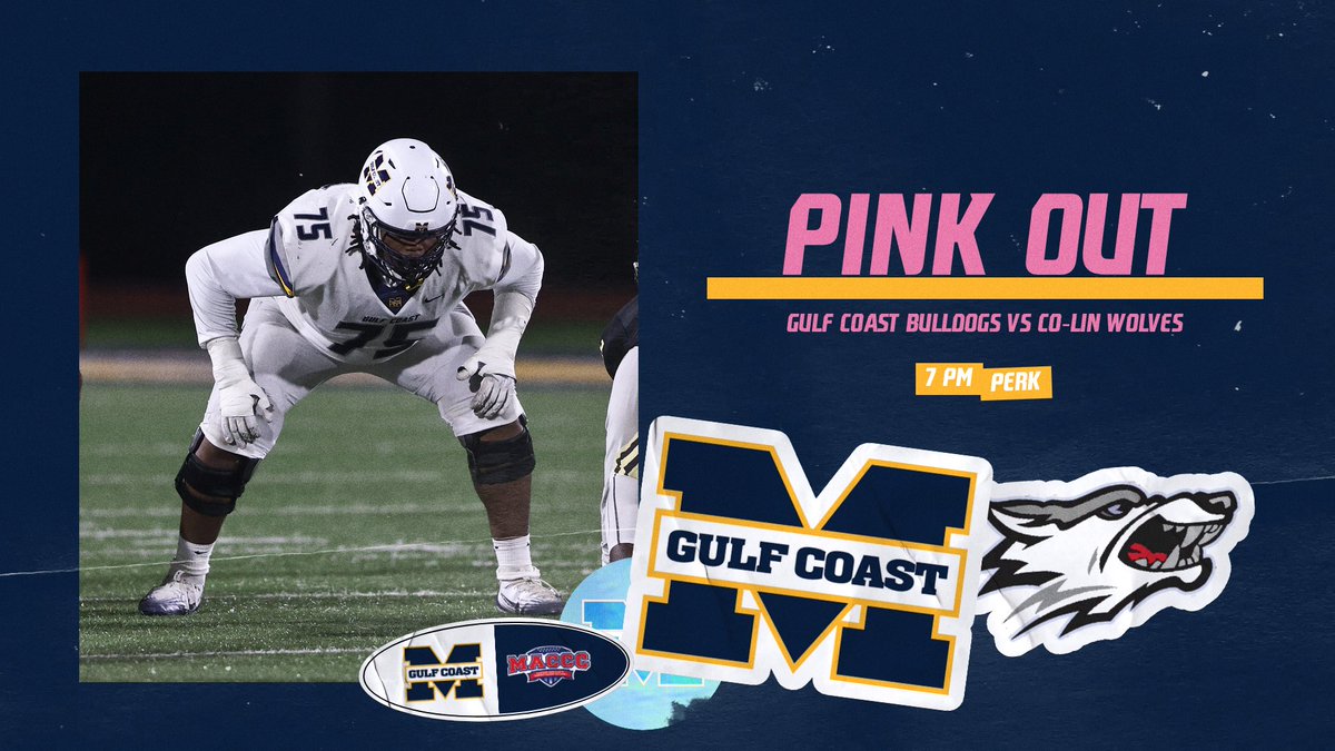 MGCCC Athletics (@mgcccbulldogs) on Twitter photo 𝙋𝙄𝙉𝙆 𝙊𝙐𝙏
FOOTBALL | #⃣4⃣ <a href="/MGCCC_FOOTBALL/">MGCCC Football</a> faces a test tonight:
🆚 : No. 10 Co-Lin
🕓 : 7 pm
🏟️ : A.L. May Memorial Stadium
📍 : Perk
📰 : mgcccbulldogs.com/sports/fball/2…
🎟️ : mgcccbulldogs.com/tickets
📺 : mgcccbulldogs.com/watch
📻: SuperTalk 103.1 FM
📊: mgcccbulldogs.com/sports/fball/2… 𝙋𝙄𝙉𝙆 𝙊𝙐𝙏
FOOTBALL | #⃣4⃣ <a href="/MGCCC_FOOTBALL/">MGCCC Football</a> faces a test tonight:
🆚 : No. 10 Co-Lin
🕓 : 7 pm
🏟️ : A.L. May Memorial Stadium
📍 : Perk
📰 : mgcccbulldogs.com/sports/fball/2…
🎟️ : mgcccbulldogs.com/tickets
📺 : mgcccbulldogs.com/watch
📻: SuperTalk 103.1 FM
📊: mgcccbulldogs.com/sports/fball/2…