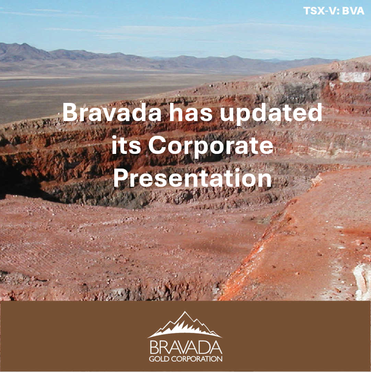 Please find the updated Bravada Corporate Presentation here: bit.ly/4nSjmWE

For more details, please also visit BVA's LinkedIn page: bit.ly/4qjopkA

#Gold #Silver #NevadaMining #juniormining #mineralexploration #PreciousMetals #preciousmetalsinvesting