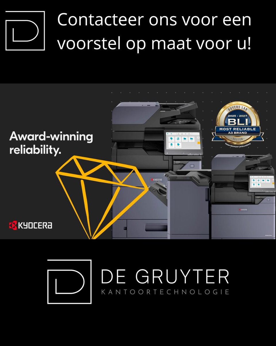 DeGruyter_Tech's tweet photo. Verlaag uw kantoorkosten met onze nieuwste printers en kopieerapparaten!
Bij ons krijgt u advies op maat voor uw organisatie en persoonlijke service!

https://t.co/sNYqRjCvQ4

#printer #kopieerapparaat #antwerpen #brasschaat https://t.co/wGaqNgQuUY