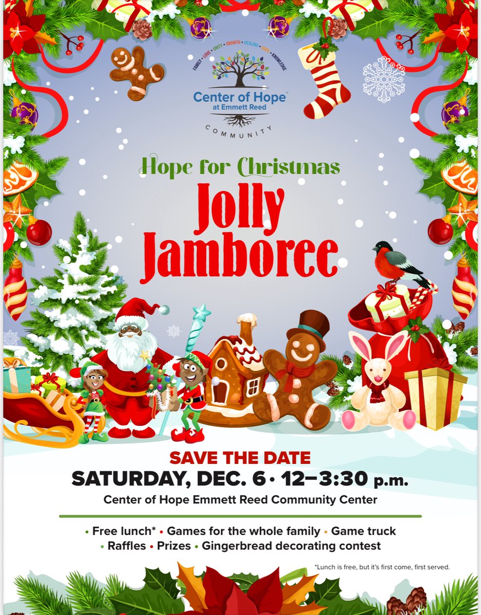 Save The Date Saturday Dec 6th For Center of Hope Jolly Jamboree 🎄
