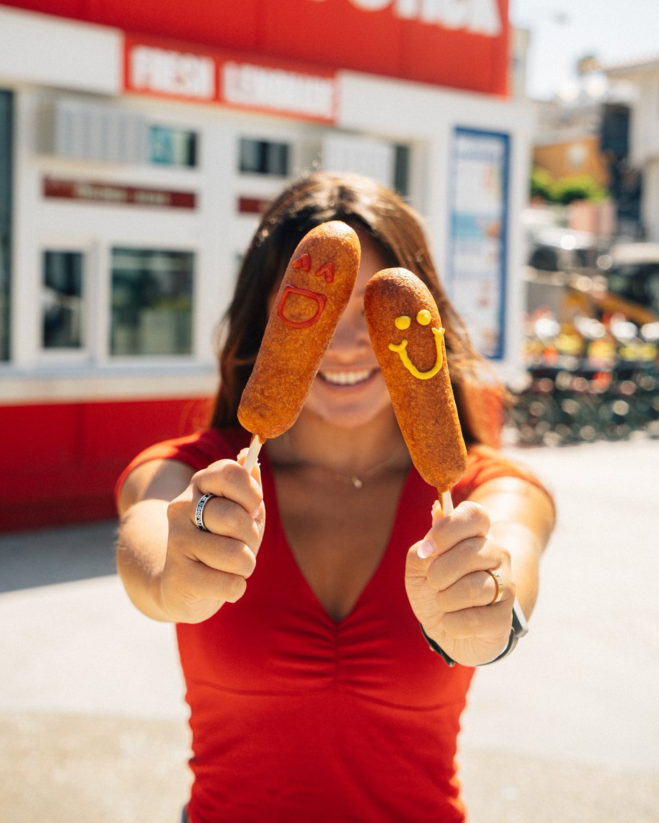 Serving smiles, one stick . . . okay, two sticks at a time 😄🌭🌭
