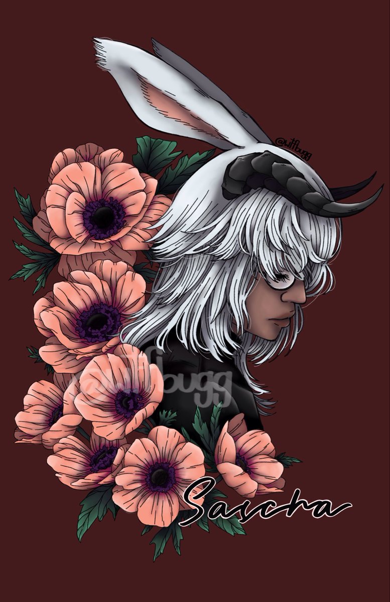 Gift art for a friend of their WoL with some Animal crossing inspired Anemones

#FFXIV #ffxiv
