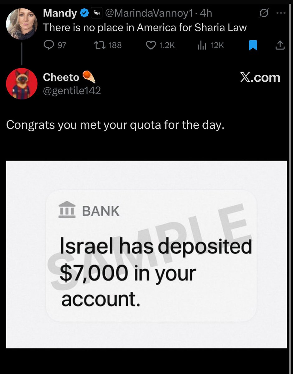 MarindaVannoy1's tweet image. The narrative has changed from if you don’t agree with me you are racist to if you don’t support my religion you are a Zionist.
Try to silence me and I’ll only get louder.
THERE IS NO PLACE IN AMERICA FOR SHARIA LAW!