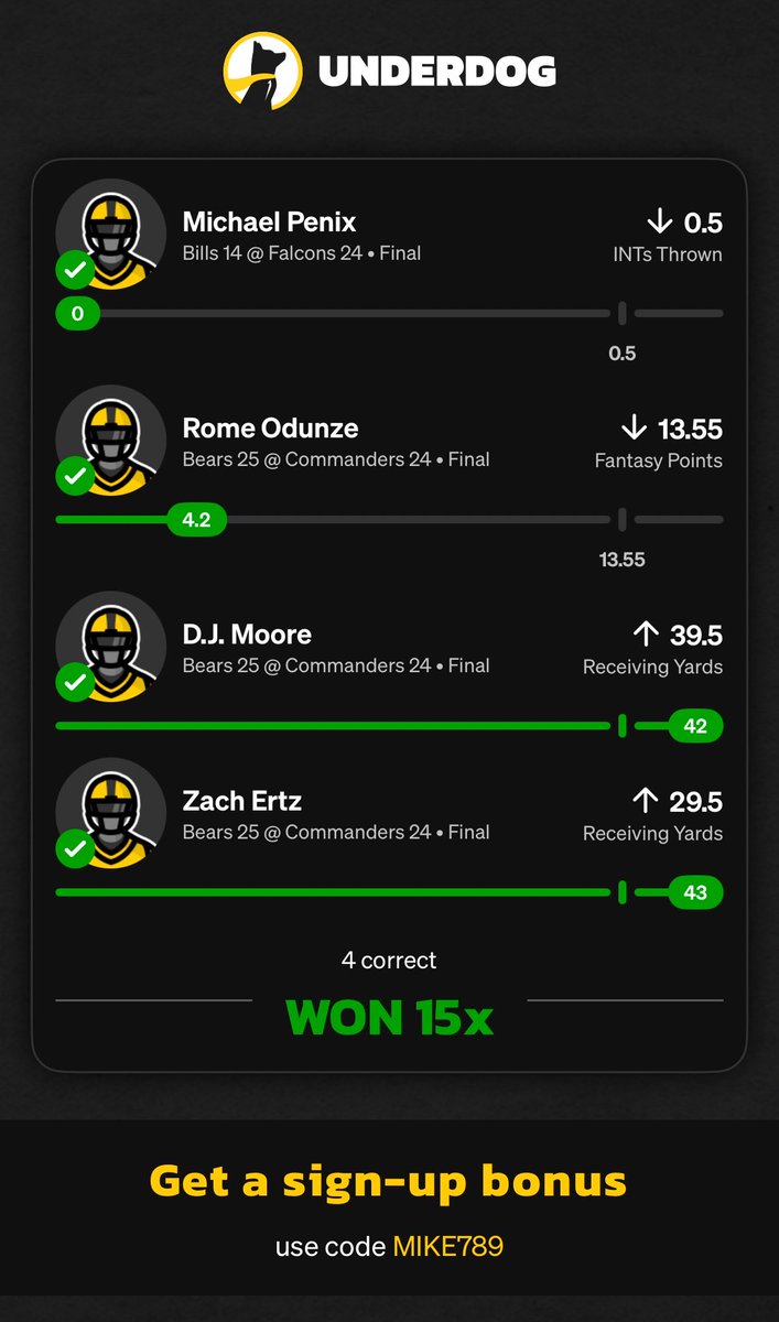 themgcm's tweet photo. This past weekend:
NFL has been FREE. 
TNF slip later tonight don’t miss out 🙏
#Prizepicks #Underdog #tnf #bets https://t.co/ydUxUgtQMa
