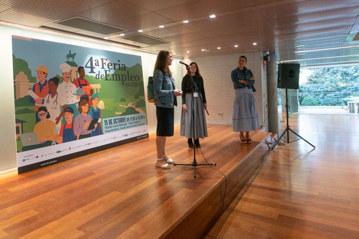 Queremos agradecer a todas las empresas que ayer participaron en la IV Feria de Empleo de Retiro y en especial a Margarita Iglesias, Jefa de Departamento de Servicios Sociales de Retiro y Azucena Mora, Jefa de Sección de Programas por su confianza y por haber inaugurado la Feria