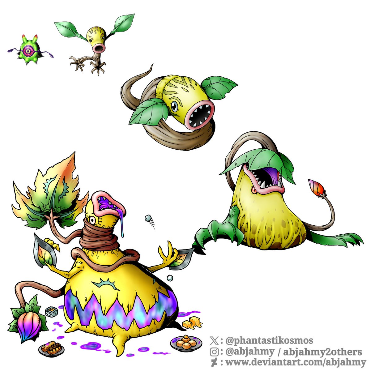Mega Victreebel as Digimon, Mega Victreebelmon

Level: Perfect
Type: Plant
Attribute: Virus
Field: Jungle Troopers

This Digimon's gluttony is almost infinite. It eats and produces a corrosive poison with the data of its prey. 

Evolves from Victreebelmon