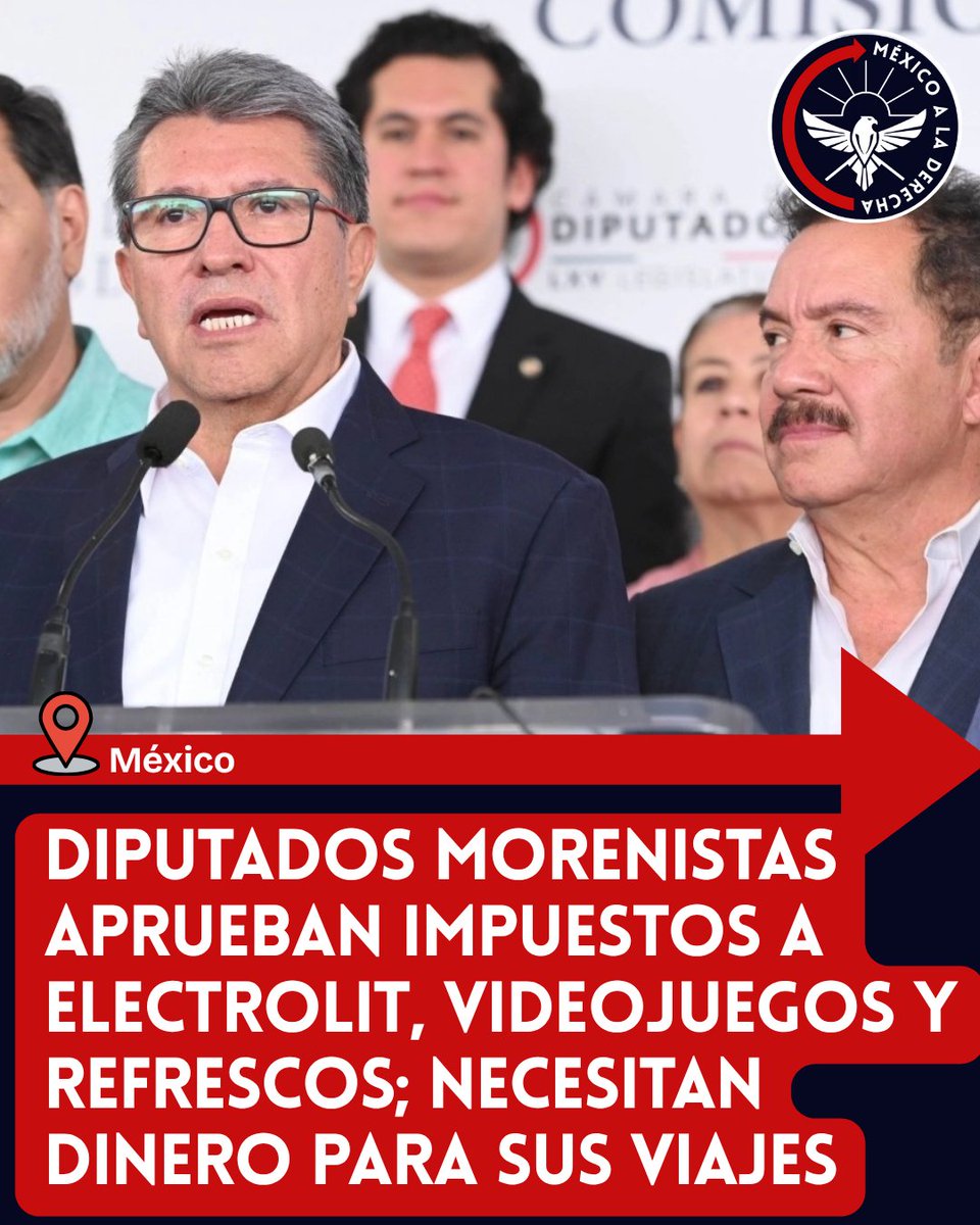 🚨🚨🚨DIPUTADOS MORENISTAS APRUEBAN IMPUESTOS A ELECTROLIT VIDEOJUEGOS Y REFRESCOS; NECESITAN DINERO PARA SUS VIAJES
👇👇👇

La Comisión de Hacienda de la Cámara de Diputados aprobó elevar el IEPS para bebidas, juegos, sorteos y videojuegos, para recaudar más dinero para el