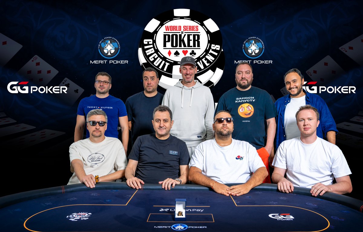 meritpokerlive's tweet image. The official final table of #Deepstack $1650
541 entries, but only 9 left:
Aleksandr Razinkov
Levente Szabo
Tobias Peters
Raoul Kanme
Nikolai Fal
Nichan Khorchidian
Semen Komlev
Agharazi Babayev
Charbel Salloum
Let the battle for $150K begin!