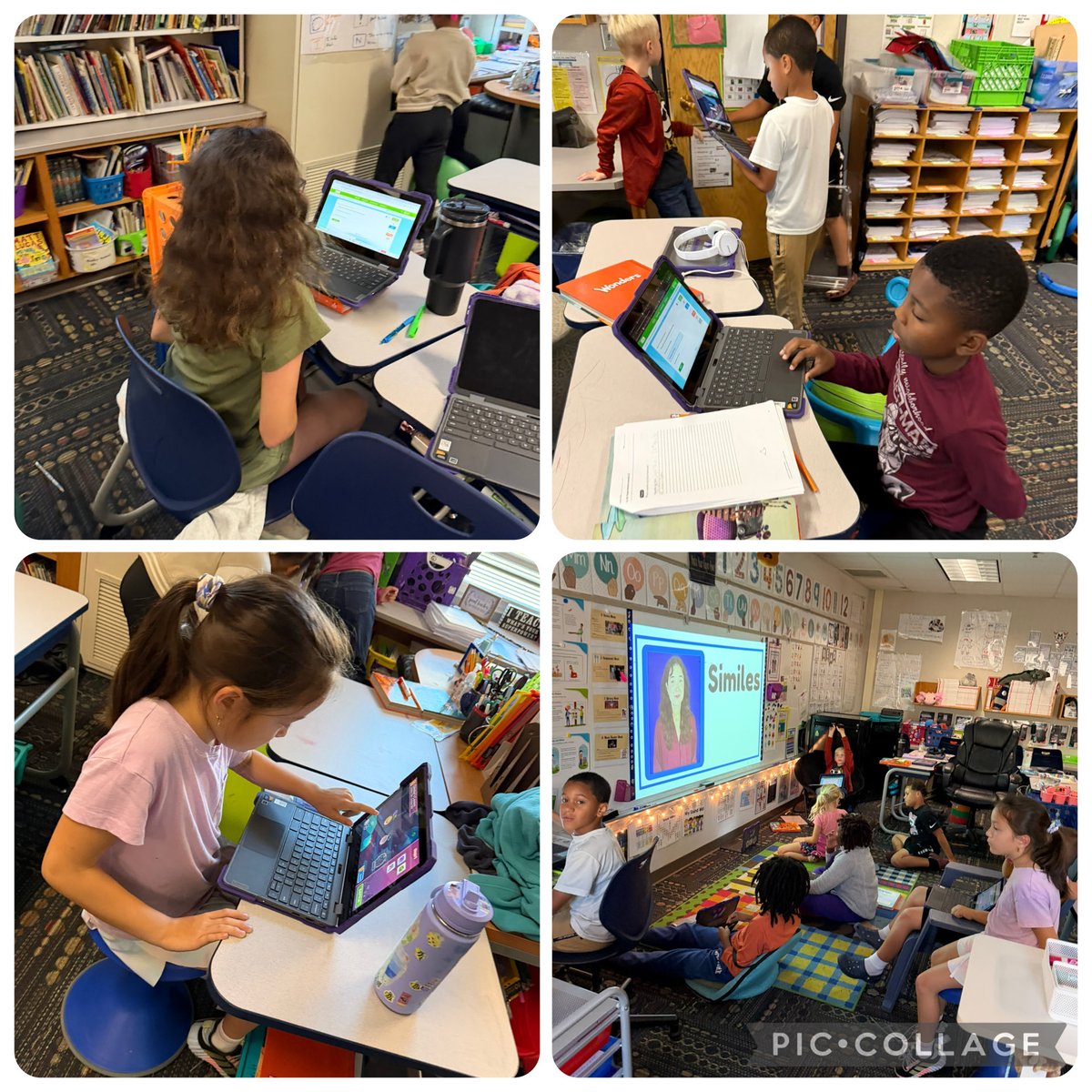 In our flexible reading group, we continued our learning with similes. We practice describing what the simile means in finding similes and books of our choice! <a href="/RobeyRockets/">Robey Elementary</a>  #weArewayne 📚