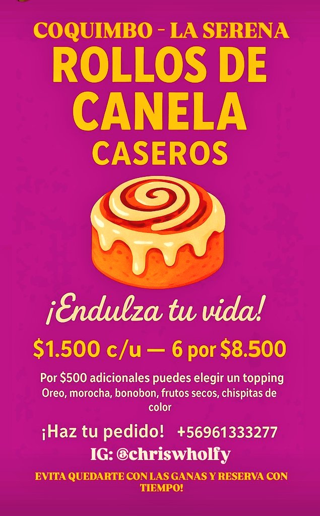 lo que se hereda no se hurta... mi cria chica q ya crecio y estara vendiendo sus rollos de canela amados #coquimbo #LaSerena