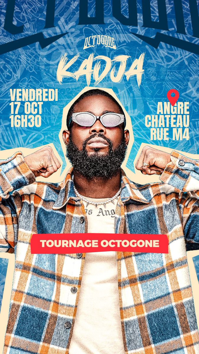 Rdv demain au octogone de <a href="/Kadja_302/">K A D J</a> pour un tremblement incroyable artistes invités <a href="/ogmahilet/">Og_mahilet🎱</a> ,<a href="/samosa_lord/">Lord Samosa</a> ,Young’em , JLO vous êtes invité 🫲🏾🫨🫱🏾