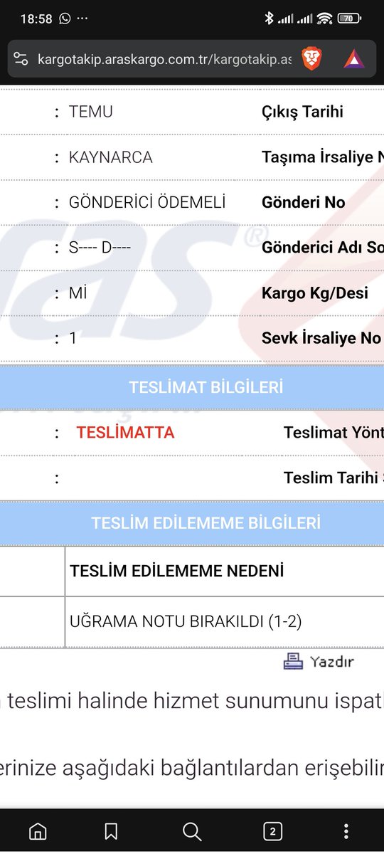 Yalancının <a href="/ArasKargoDESTEK/">ArasKargo Destek</a> ....