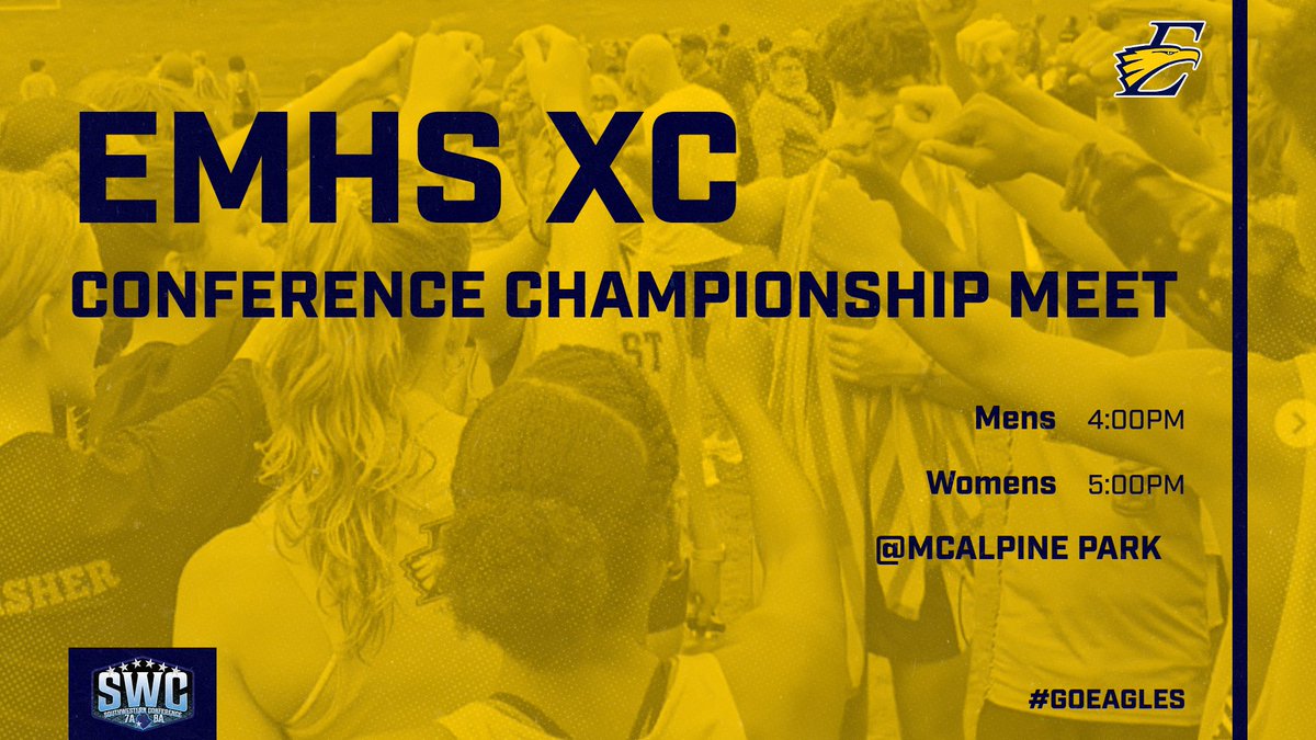 Let's cheer on our XC team as they head to the SWC Championship Meet! #goeagles