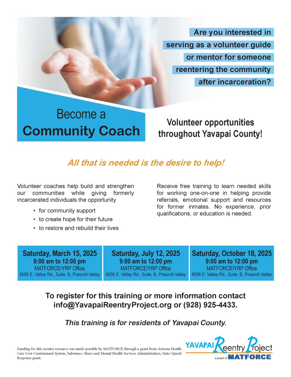AZYRP's tweet photo. Volunteering is a meaningful way to give back to the #community while making a positive impact on others' lives. It provides opportunities to develop new skills, build connections, and gain a sense of fulfillment.

#volunteer
#coach
#mentor
#YRP
#avapaireentryproject
#yavapai https://t.co/dMtOmkiiVy