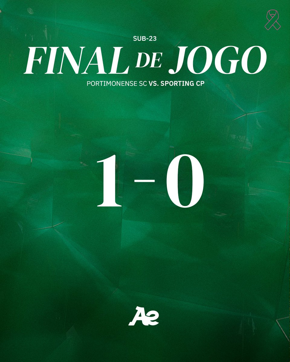 SportingCP's tweet photo. #Sub23SCP | ⏹️ Termina a partida em Portimão.
⚪ 1-0 ⚫ // #PSCSCP https://t.co/5cyEgpDwvT