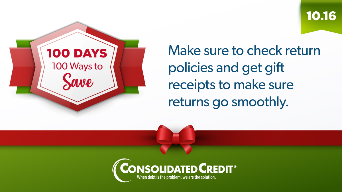 🙌Tag people + like + share for chance to win $100
🎅Our Interactive Spending Planner helps you find your ideal budget:ow.ly/qFJ550WYaib

💰#WINMONEY #HolidayBudget #SpendSmart #ConsolidatedCredit #DebtSucks ☎️1-844-450-1789