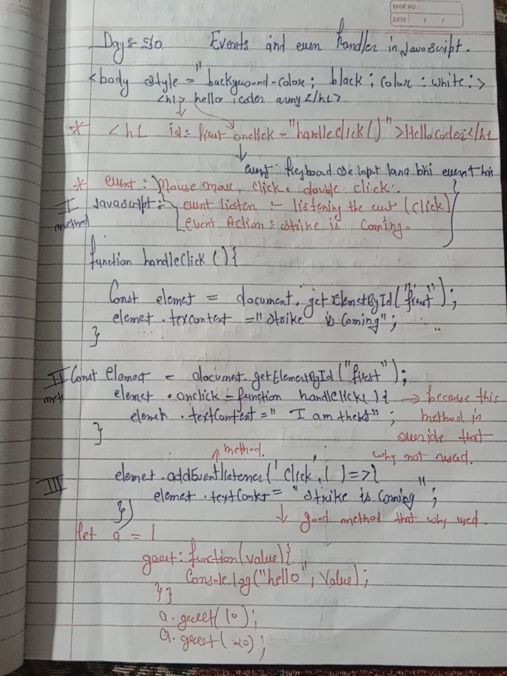 Snycoder_x's tweet image. Day 30 of my web journey!
Today I explored Events and Event Handling — understanding how clicks, mouse actions, and keyboard events work. 🖱⌨️
Also learned about Event Bubbling & Capturing 🔄
Feeling more confident in DOM manipulation every day!
#CodingJourney #WebDevelopment