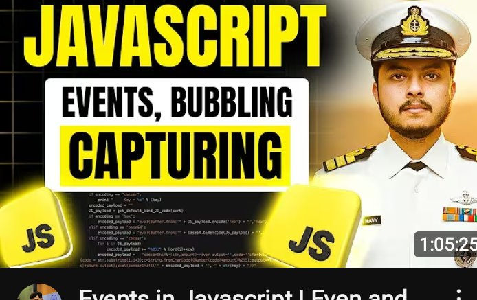 Snycoder_x's tweet image. Day 30 of my web journey!
Today I explored Events and Event Handling — understanding how clicks, mouse actions, and keyboard events work. 🖱⌨️
Also learned about Event Bubbling & Capturing 🔄
Feeling more confident in DOM manipulation every day!
#CodingJourney #WebDevelopment