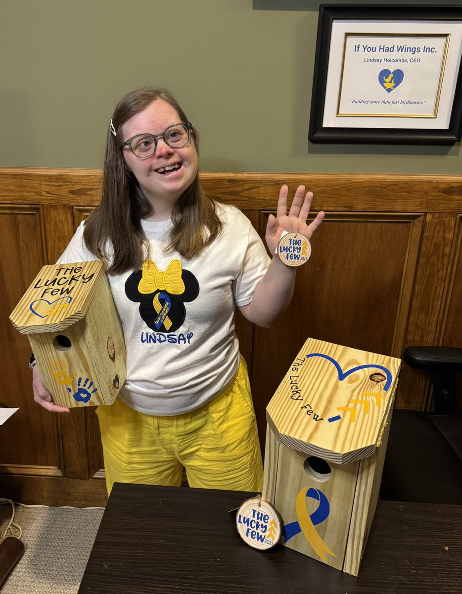 I gotta give my girl a shoutout during Down Syndrome Awareness Month. She’s donated over $49k to other nonprofit groups in 5 years. 💙💛 wingsNC.com