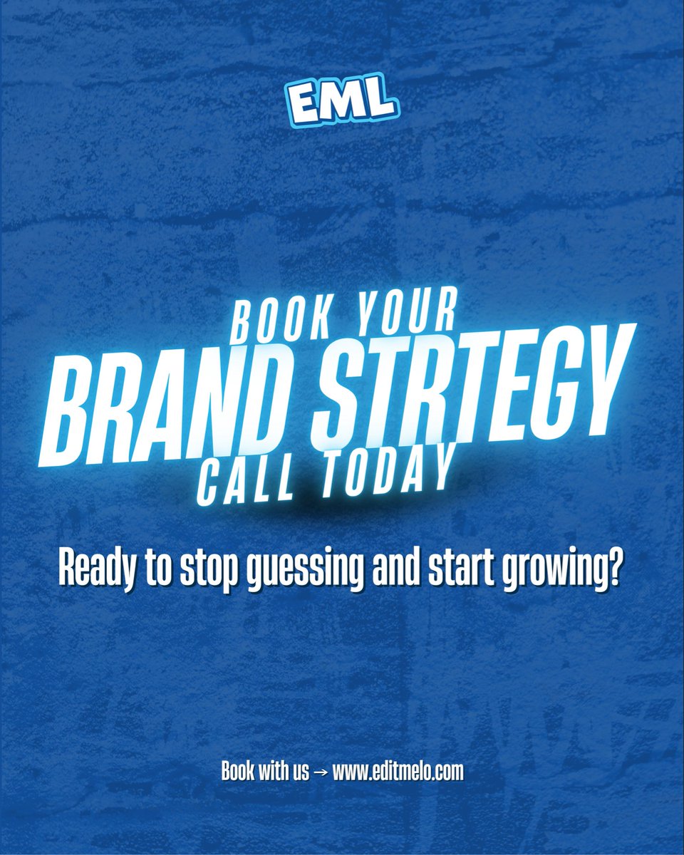 editmelo's tweet photo. You don’t have a marketing problem — you have a brand problem.
If your visuals and message aren’t aligned, no amount of ads will save it.
📞 Complimentary 15-min Brand Strategy Call → https://t.co/w9423j0lts https://t.co/F4pBnlKFdQ