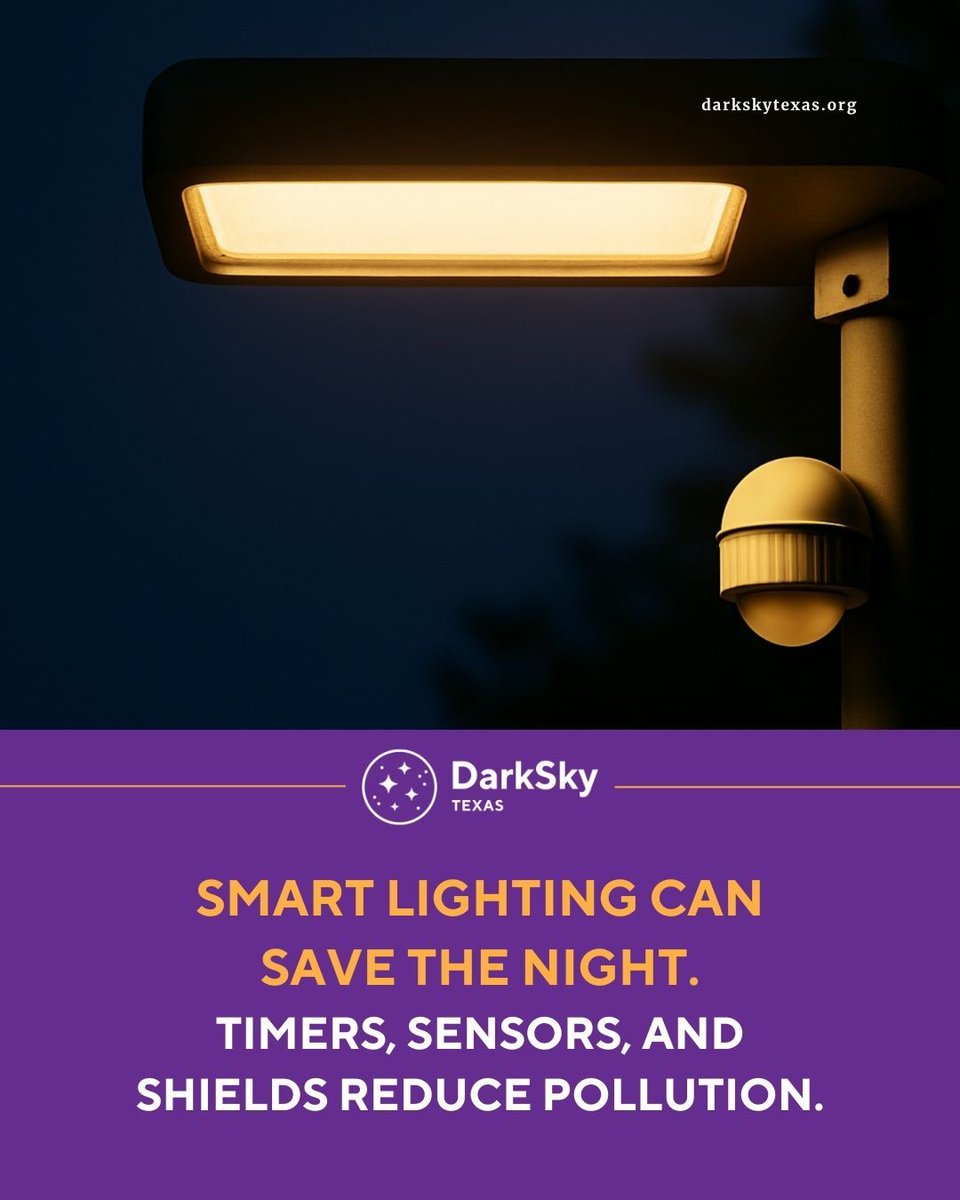 darkskytexas's tweet image. Lighting doesn’t have to be all or nothing.

Timers, sensors, and shields can light what’s needed—without flooding the night.

Let’s light smarter.
🔗 ipmnewsroom.org/skyglow-is-era…

#DarkSkyTexas #SmartLighting