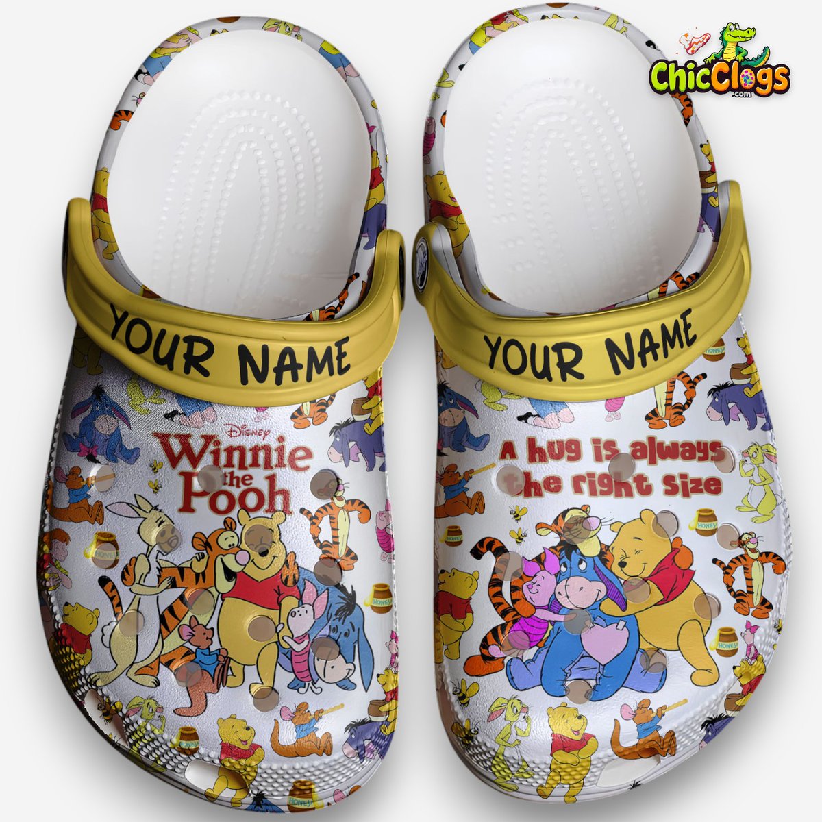 ChicClogs's tweet photo. Step into sunshine with these adorable Winnie the Pooh Crocs! 🍯 Perfect for men, women, and kids. Get yours now! ➡️ [https://t.co/9bfugo7ewh] #WinnieThePooh #Crocs #Disney #Footwear #KidsFashion #SummerStyle https://t.co/bWiZBEj8GI
