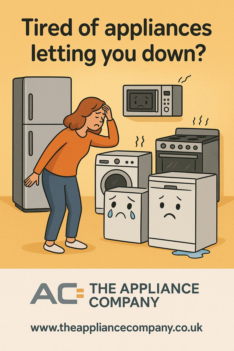 APCO_company's tweet photo. 🚨 Tired of your appliances letting you down? 😩
Don’t stress — we’ve got it covered! 🙌
Whether it’s a fridge that’s stopped cooling or a washer that’s given up, The Appliance Company is here to help.

🛒 Shop smarter, faster, and easier today at 👉 https://t.co/ssF5ZiHg0N https://t.co/ClUhMsIWyz