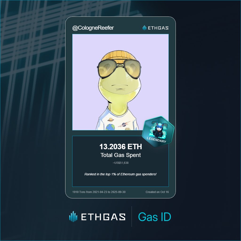 OGs can realte, 50k on fire!

Get your Gas ID and Beans here: ethgas.com/community/gas-…