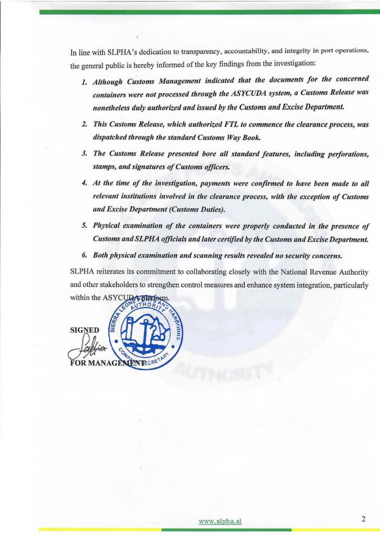 Sierra Leone Ports and Harbours Authority tweet media