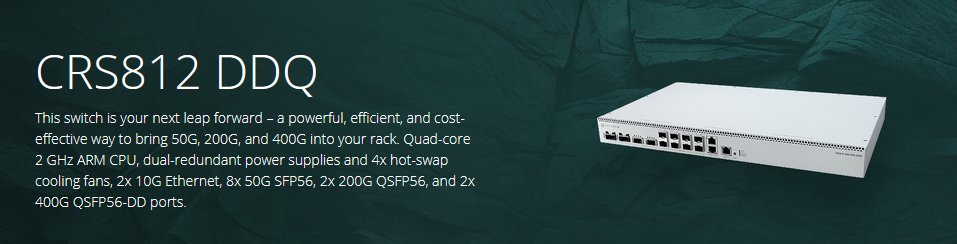athlonz's tweet image. Mikrotikで400Gを15万くらいで始められるので家庭に400Gあるのは普通だね
mikrotik.com/product/crs812…