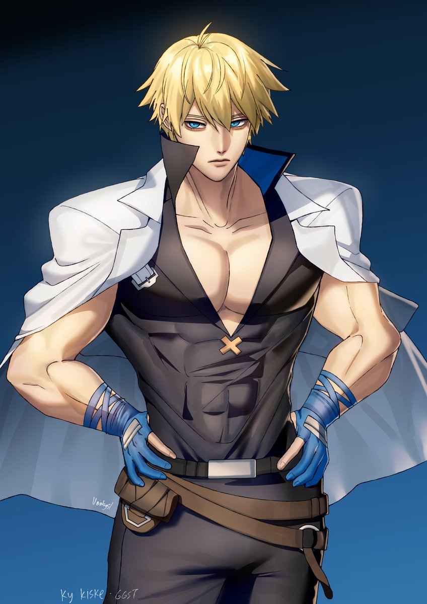 veinbysl's tweet photo. Ky Kiske fanart 😼

#GGST #GuiltyGearStrive #guiltygearfanart https://t.co/8MlHohymNM