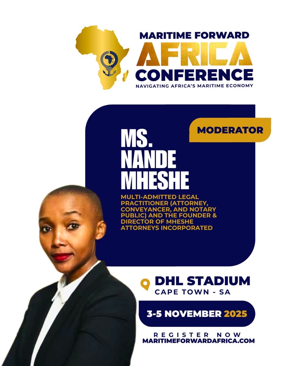 AJ_NP_'s tweet photo. The first week of November 2025 will be that for the Maritime Forward African Conference. The conference will be graced by experienced professionals from various walks of life who will be bringing profound insights on the blue economy. 

#MaritimeForwardAfricaConference
#MFAC2025 https://t.co/ysdG1fcq84