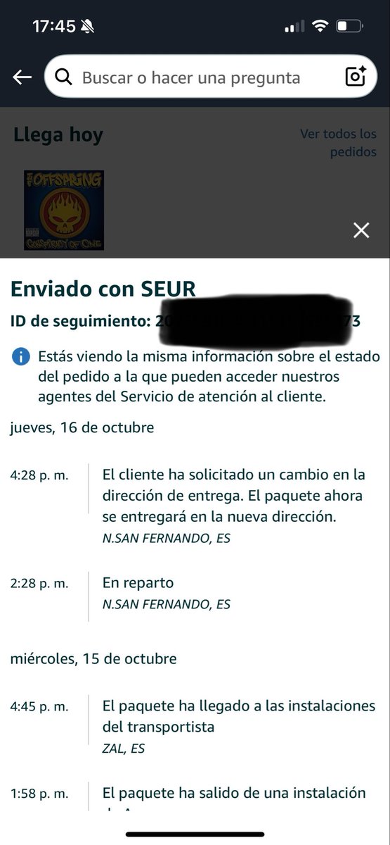 MJrWinters's tweet photo. @SEUR @SEUR_responde sois unos sinvergüenzas! La peor agencia de envío con mucha diferencia. Como que no es mi dirección actual?!!. La dirección esta totalmente correcta!! Y que es eso de que yo he solicitado un cambio de direccion?! @AmazonHelp por favor, dejar de usar SEUR!! https://t.co/hw4tXDMmgm