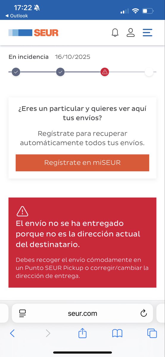 MJrWinters's tweet photo. @SEUR @SEUR_responde sois unos sinvergüenzas! La peor agencia de envío con mucha diferencia. Como que no es mi dirección actual?!!. La dirección esta totalmente correcta!! Y que es eso de que yo he solicitado un cambio de direccion?! @AmazonHelp por favor, dejar de usar SEUR!! https://t.co/hw4tXDMmgm