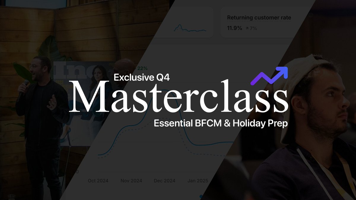 learn_ecom's tweet image. ✍️Thur, Oct 30th 12-4pm EST

- BFCM hacks nobody is talking about
- Networking w 8 fig ecom operators 
- A Proven December playbook
- Open Q/A panel &amp;amp; more 🤐

Learn more -&amp;gt; ecom.live/events/2