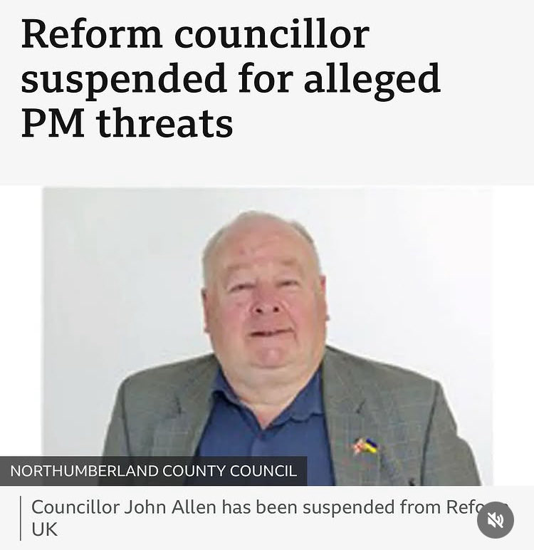 jdpoc's tweet image. Wait, if a guy was jailed for threatening #Farage, surely this #Reform counsellor should be jailed for the same?

Otherwise that might be… ‘Two Tier Justice’, right?