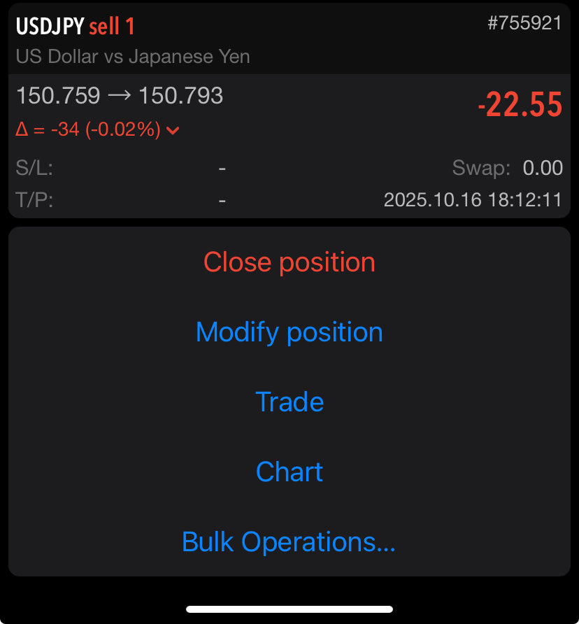 #usdjpy 

Short yönlü işleme dahil oluyorum🔽