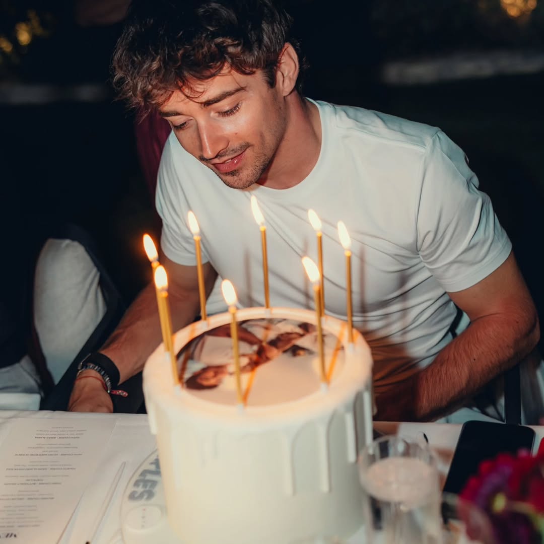 CHARLES WITH HIS BIRTHDAY CAKE 🥹❤️ ITS A PIC OF HIM AND LEOOOOO