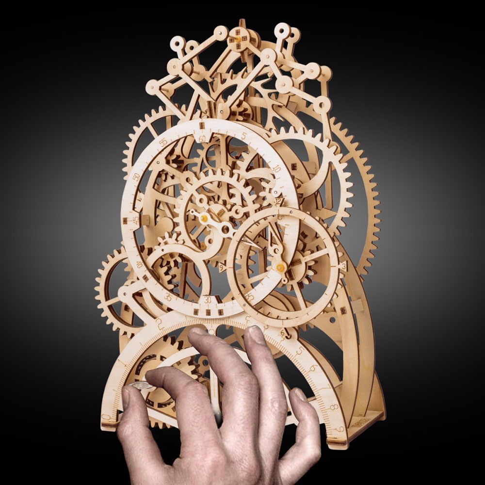 UnicunShop's tweet image. Ready to rewind time? 🕰️ This Wooden Mechanical Clock Kit lets you build your own working clock from scratch! It's like a history lesson and a puzzle all in one.  🧠🔨 Get yours here: unicun.com/product/wooden…  #DIY #ClockKit #TimeTravel