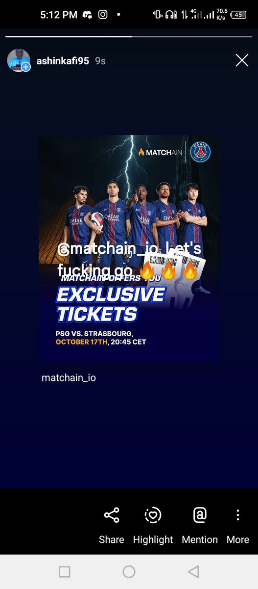 sadamAshinkafi's tweet photo. @matchain_io Can’t wait! Already followed and reposted 😍⚽️ #PSGForever
And don't forget about the 150MAT giveaway you promised. https://t.co/We5XzNY3so
