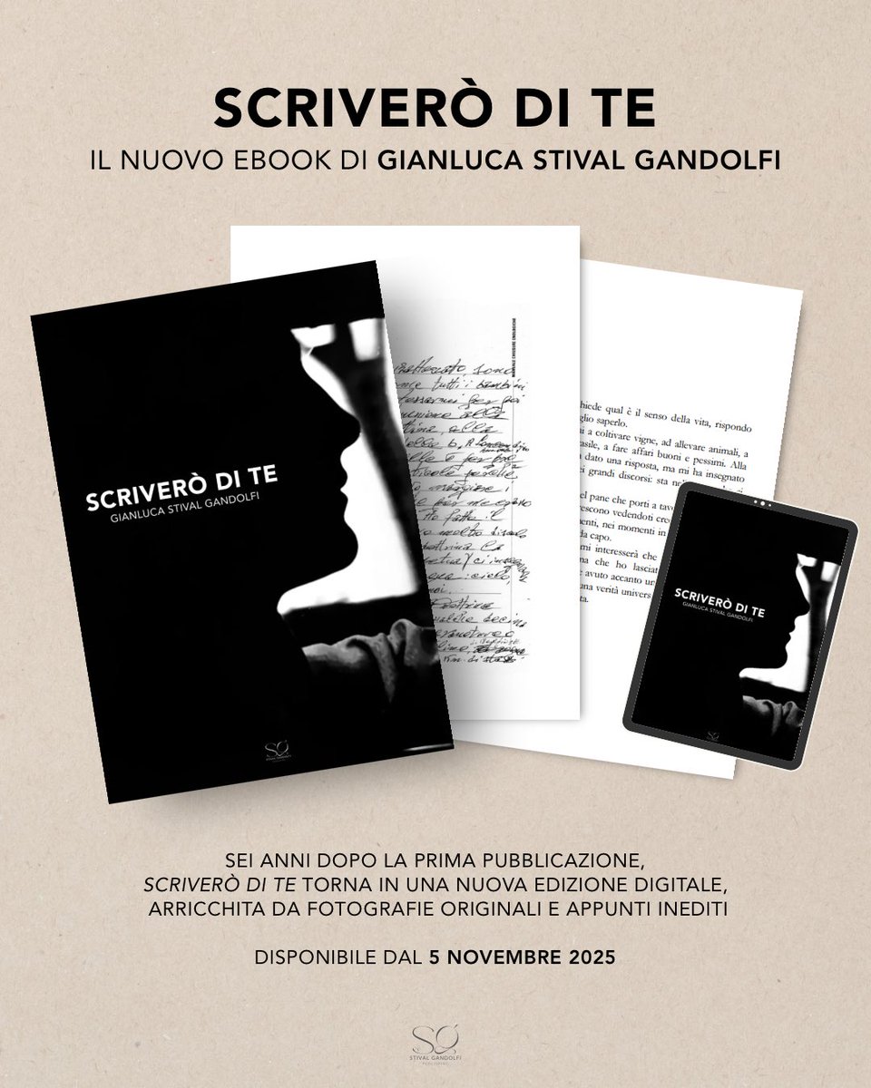glcstvgnd's tweet photo. Il 5 novembre 2025 torna “Scriverò di te” in una nuova edizione digitale con fotografie e contenuti inediti.
Un piccolo libro di memoria, radici e tempo.

#ScriveròdiTe #nuoveuscite https://t.co/MkgdnRXqNA