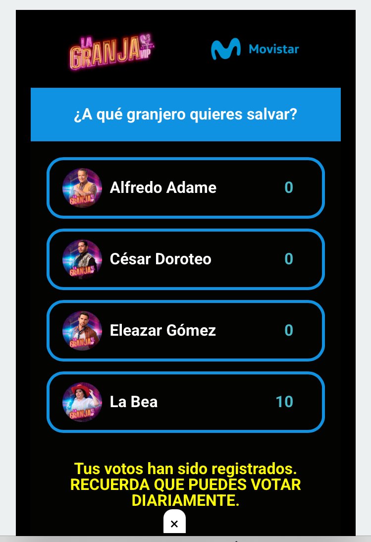 Por La Bea todos mis votos hahaha #LaGranjaVIP