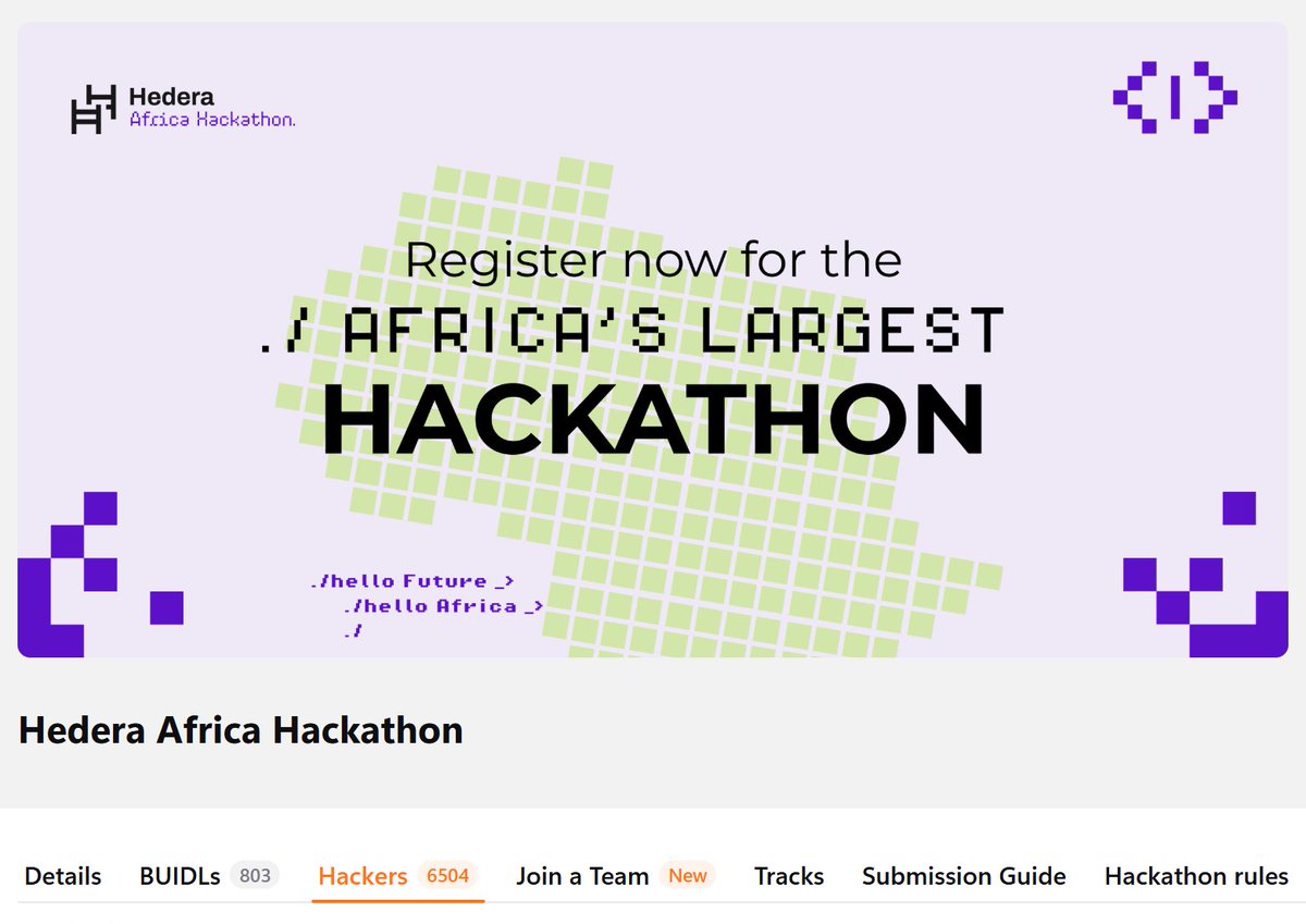 hbarTaTa's tweet image. Over 6,500 developers have submitted more than 800 projects to the @Hedera_Hacks hackathon.
This is the largest hackathon ever in web3, with a $4M prize pool, and it's open to anyone.
@Hedera is quickly becoming one of the most active networks for builders 🛠️