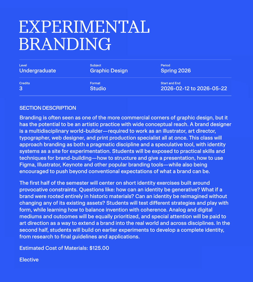 domesticetch's tweet image. I've been teaching general design since 2022 but I'm teaching brand design (with my own 100% new curriculum) for the first time this Spring and I am VERY excited!!!!