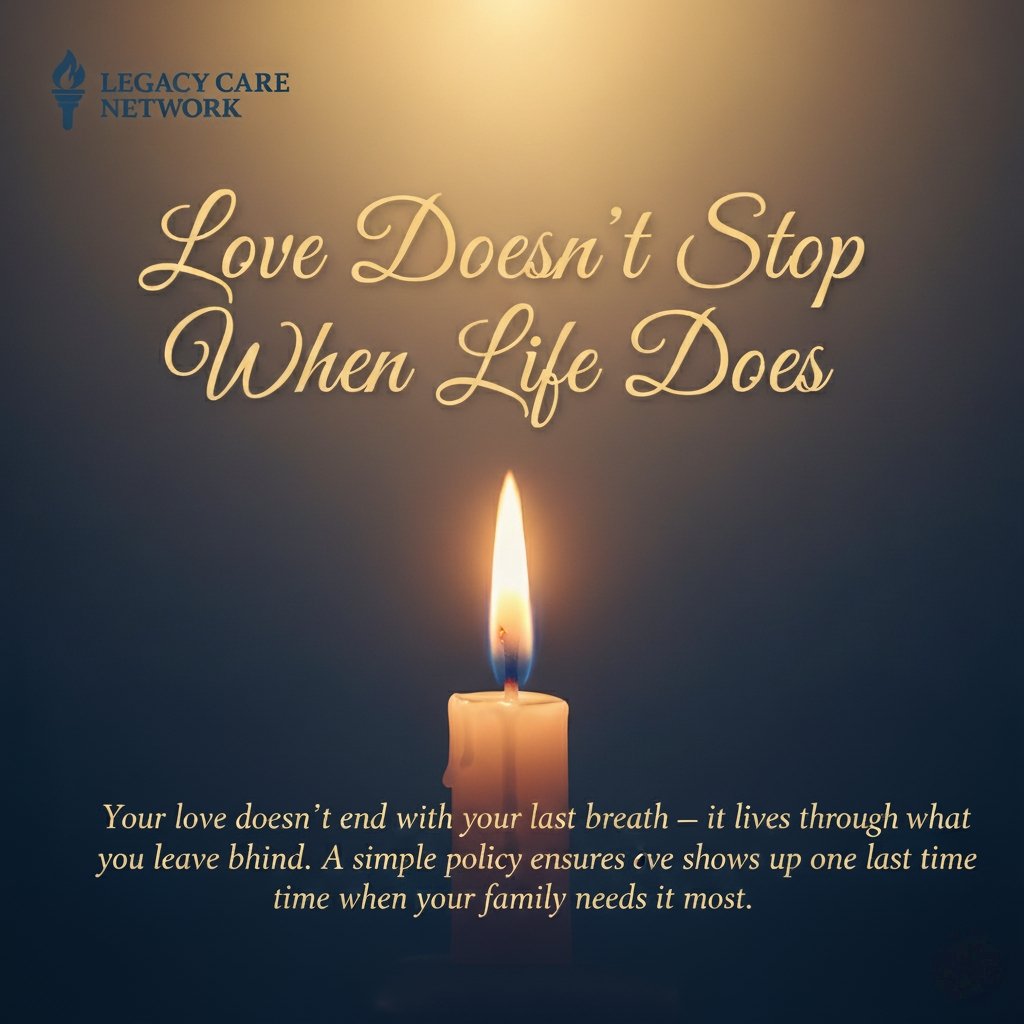 lagacynetwork's tweet image. Love Doesn’t Stop When Life Does

 Your love doesn’t end with your last breath — it lives through what you leave behind.
 A simple policy ensures that love shows up one last time when your family needs it most.
  #LegacyCareNetwork #LoveLasts #PeaceForFamily #FinalExpenseHelp