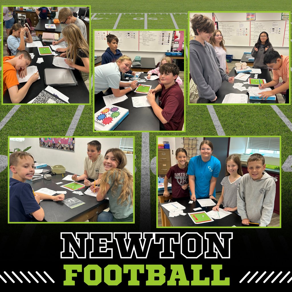 6th grade playing Newton Football to learn about net force!